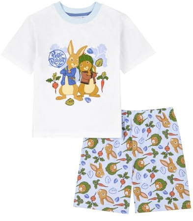 Peter Rabbit Boys Pyjamas Toddler Pjs Short Easter PJs set, Ages 12 Months to 5 Years Old (UK, Age, 3 Years, 4 Years, Blue/White)