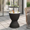 Gecheer Ice Bucket Table Outdoor Cocktail Tables 3-in-1 Ice Cooler Table Outdoor Coffee Cocktail Table Round Stool for Garden, Patio, Party, Deck and Pool Black Polypropylene Type2