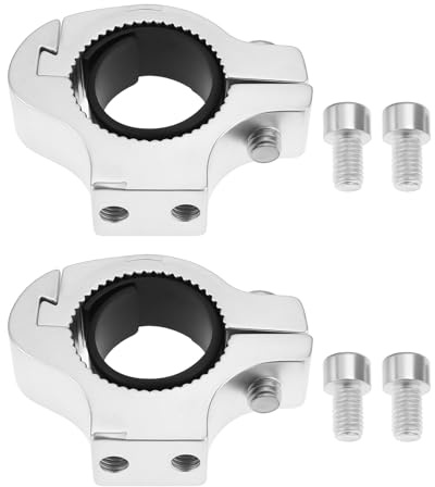 EMSea Lot de 2 Supports de Fixation pour Projecteur de Moto Adaptateur pour Porte-bidon de V¨¦lo Adapt¨¦ Aux Tubes de 20 ¨¤ 25 Mm de Diam¨¨tre Argent