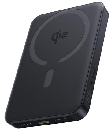 Baseus Magsafe Power bank, 10,000mAh 22.5W Magnetic Powerbank, Qi2 Certified Portable Charger, 15W Ultra-Fast Charging Wireless Battery Pack, USB-C for iPhone 17/16/15/14/13 Pro Max