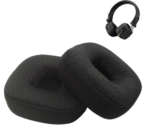 1 Paire Coussinets de Rechange pour Marshall Major III et IV, Coussins d'oreille Oreillettes Mousse à Mémoire, Housse Casque Mousse D'isolement de Bruit pour Marshall Bluetooth, Coussinet Casque