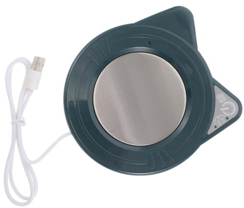 Mobestech Milk Mug Warmer Desktop 55°c Adjustable USB Electric Coffee Cup Warmer Heating Coaster Pad Ceramic Portable Heated Cup Holder for Coffee and Milk Tea