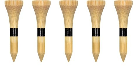 Zivisk Golf Tees Holz - 100 Stück 38mm Bambus Tees (Natürliche Farbe)