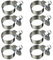 BluVast Dessertringe 8cm, 8 Stücke Anrichteringe, Dessert Ring, Edelstahl Speisering, Antihaft Dessertring, mit Schubstange Geeignet für Mousse Gebäck Zuckerguss Kekse Kuchen