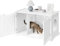 Yaheetech Katzenschrank 95 × 50 × 56 cm Katzenklo katzentoilette XXL mit großem Stauraum, Katzenhaus mit Einzeltür Katzenmöbel Haustier Hunde, Weiß