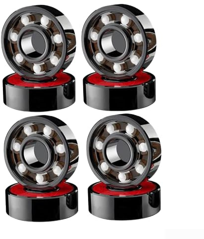 8Pcs Skateboards Bearings Hybrid Ceramic Ball And Roller Skate Bearings 608 High Speed Skateboard Bearings