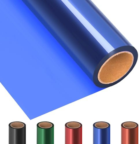 Mardatt Blaue Cellophan Wrap Roll Transparente Cellophan Wrap Roll Extra Breite Cellophan Roll Geschenkverpackung Cellophan Roll für Geschenkkörbe Urlaub Dekoration Sträuße