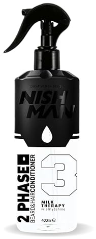 NISHMAN 2 Phase Conditioner - Milk Therapy 400ml - Perfect Hydration and Styling for All Hair Types - Care, Shine, and Detangling in One