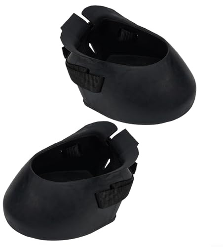 2pcs Rubber Horse Boots Non Slip Horse Protection Shoes Guards, Non-Slip Traction Bottom Equine Hoof-Protector Horses Protection Rubber for Riding Training(XL)