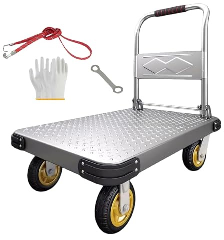 Coolpleasant 500kg Carro de Plataforma Transporte Plegable con Ruedas