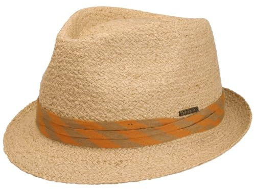 STETSON Benaro strahatt trilby raffia flatad enfargad tygband Unisex Var Sommar