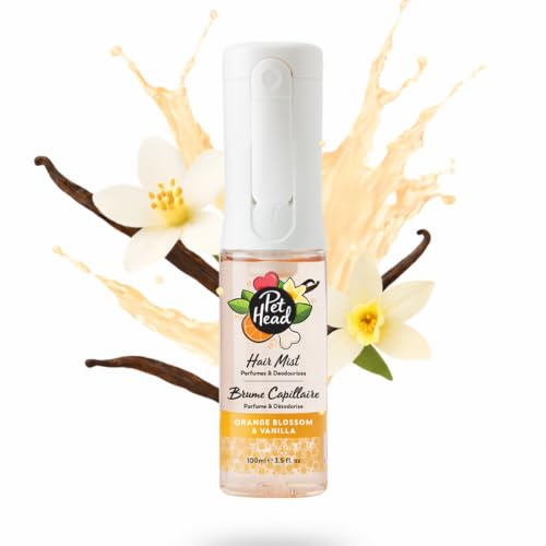 Pet Head Dog Hair Mist | Orange Blossom & Vanilla Fragrance | 100 ml | Perfumes and Deodorises | Long-Lasting & Alcohol-Free Formula | Dog Deodorant Spray for Smelly Dogs