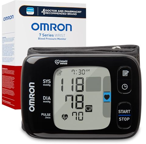 OMRON 7 Series Wireless Wrist Blood Pressure Monitor for Home Use - #1 Doctor & Pharmacist Recommended Brand - Clinically Validated - Connect App