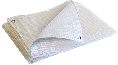 TECPLAST Bâche de Protection 3x4 m TR170MU - Bâche Armée Transparente - Haute Qualité - Imperméable - Résistance Anti-UV