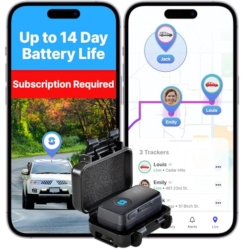 Spytec Atlas GPS Tracker for Vehicles & Kids (Subscription Required) | Up to 14-Day Battery Life | Waterproof Magnetic Case, Geofencing, Portable Real Time Mini GPS Car Tracker w/Lifetime Support