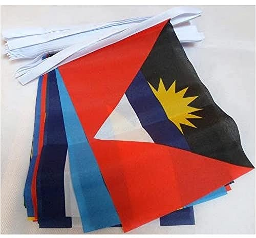 AZ FLAG Ghirlanda 9 Metri 30 Bandiere 30 Paesi Dei Caraibi 21x15cm, Bandiera Nazioni Di Caraibe 15 x 21 cm - Festone Bandierine