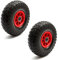 2x 4.10/3.50-4 PU Wheel Plastic 10 Inch Wheelbarrow Trolley Solid Puncture Proof Polyurethane 16mm Bore 4.10-4 / 3.50-4 Barrow