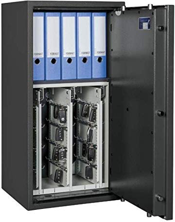 Secureo Format Schlüsseltresor STL AS 144 Kombi Kl. I, Mechanisches Zahlenkombinationsschloss, Grad 1 nach EN 1143-1, H95xB50xT42 cm, 148 kg