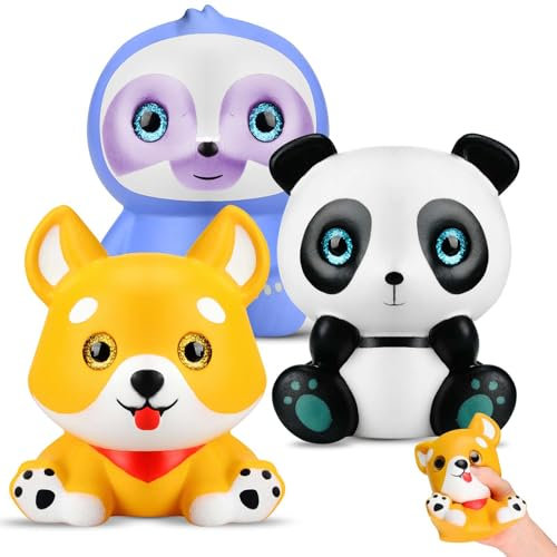 Squishy Spielzeug, Stress Spielzeug Squishy Set 3 Stück, Squishies Spielzeug Stressabbau Angstzustände Autismus für Kinder Mädchen Jungen Erwachsene Weihnachts Geschenke