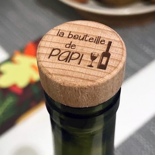 HERSTL Bouchon De Bouteille Réutilisable Personnalisé Bouchon De Vin Personnalisable, Cadeau Amateur De Vin, Bouchons De Bouteilles De Vin De Verdure, Faveurs De Mariage, Faveurs Témoins/Cadeaux/Gift