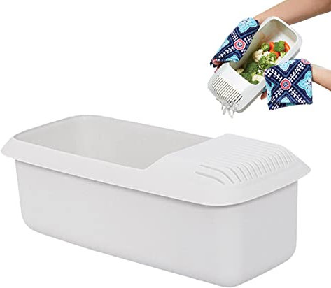 Cocedor De Pasta Para Microondas - Cocedor De Espaguetis | Olla De Fideos Para Microondas | Vaporera Para Barco De Pasta Resistente Al Calor | Vaporera Para Cocinar Pasta Y Verduras Para Microondas |