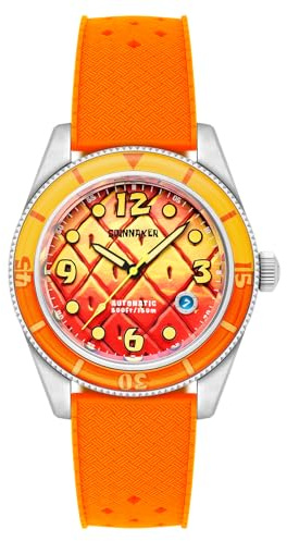 Spinnaker Fleuss SP-5151 - Reloj automático de 43 mm para hombre, diseño de Bob Esponja Squarepants Conch Street, edición limitada con correa de goma, Correa