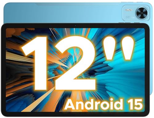 DOOGEE T36 Tablet Android 15, Tablet 12 Pulgadas 2.4K FHD+ 90Hz, 20GB+256GB(2TB/TF), Tablet Octa-Core 2.2 GHz, 4G LTE, 8800mAh/ Widevine L1, 13MP+8MP, Doble Altavoz/Face ID/ BT5.0/3.5mm Jack