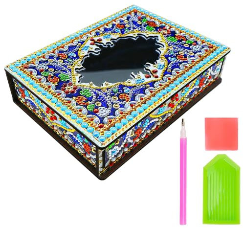 KBIBCK Diamond Painting, scatola per gioielli fai da te, per pittura con diamanti e diamanti (MH203)