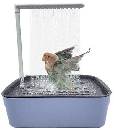 Dranng Baignoire pour Perruches,Baignoire De Douche pour Oiseaux,Automatique pour Oiseaux,Douche Multifonctionnelle avec Plusieurs Robinets, Circulante De Perroquet À Perroquet