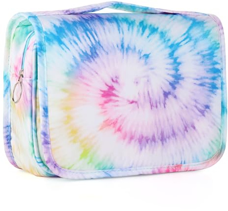 Vipdeal Kids Hanging Toiletry Bag for Girls, Travel Toiletry Bag for Teen Girls Tie Dye Cosmetic Makeup Waterproof Wash Bag Traveling Toiletries