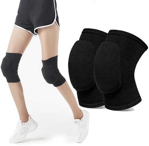 ZhouWei 2 par knäskydd volleyboll, sportig knäskydd volleyboll dam dans tjock svamp halkfri knäskydd patellar arbete Knieschützer Mma Basket Knäskydd Gym Motorcykel