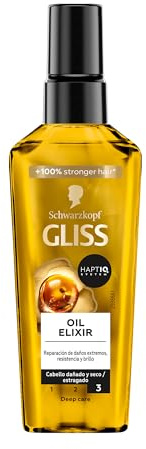 GLISS - Oil Elixir, 75 ml, Todo tipo de cabello, Nutrición, suavidad y brillo, Embellece el cabello sin engrasar