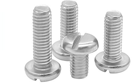 Cfty Viti M1.6 M2 M2,5 M3 M4 M5 M6 M8 M8 304 Acciaio Inossidabile GB67. Bullone a Vite a Testa Rotonda metrica filettata a Forma di Testa Rotonda (5-50pcs) (Length : 12mm, Dimensione : M4 10pcs)