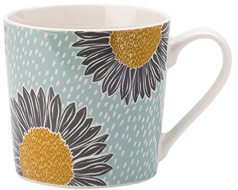 ENGLISH TABLEWARE CO English Tableware Company Artisan Flower Floral Mug-Blue with Yellow Flower