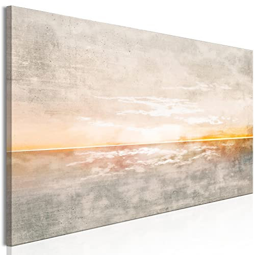 murando - Cuadro en Lienzo Paisaje puesta de sol 150x50 cm Vlies Impresión de 1 Pieza Material no Tejido Cuadros para Salon Dormitorios Impresión Decoracion de Pared concreto Mar Cielo c-A-10044-b-b