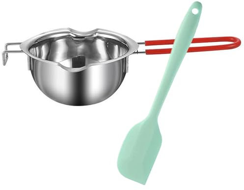 CFSVVD 2 pezzi pentola di fusione, cioccolato fusione, ciotola di fusione a bagnomaria con maniglia, durevole pentola di fusione, pentola a bagnomaria per fusione burro di cioccolato fabbricazione