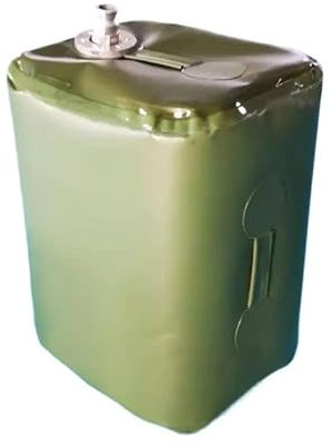 ZRHYRG Réservoir de Carburant Portable Réservoir de Carburant épais de Grande capacité, Baril d'essence et de Diesel, Portable, Amovible et Pliable, en TPU Vert Militaire de 60l Jerrican Essence