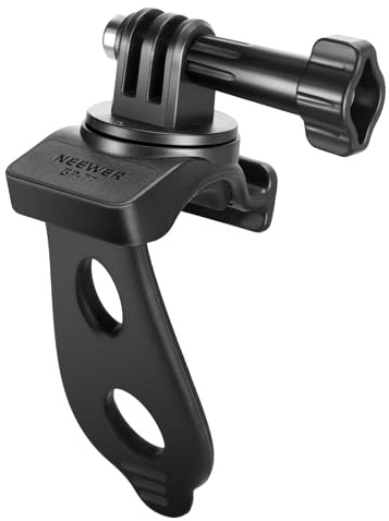 NEEWER Flexible Mount Wrap Band Compatible with GoPro DJI Insta360 Action Cameras, Motorcycle Bike Handlebar Roll Bar Tube Clip Holder Bracket Accessories for Photography Video Recording, GP-77 Black