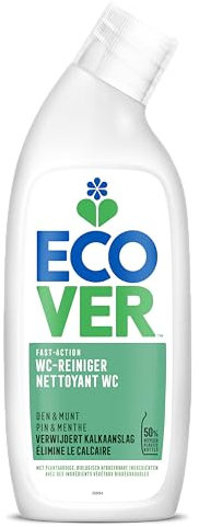 Ecover Nettoyant WC, Gel Nettoyant Toilettes Formulé aux Extraits Botaniques, Élimine le Calcaire, Parfum Pin et Menthe, Bouteille de 750 ml