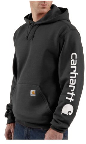 Carhartt Sleeve Logo Hooded Sweatshirt - Kapuzenpullover, Black , L