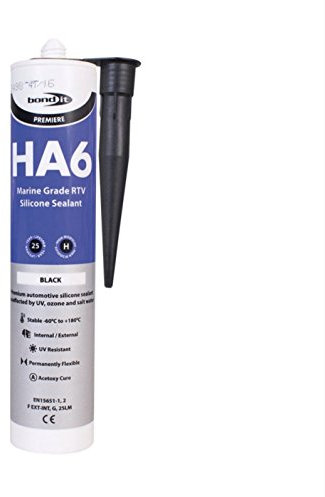 12x Bond It Black HA6 RTV Silicone Sealant Marine Aquarium Safe Water Fish Tank