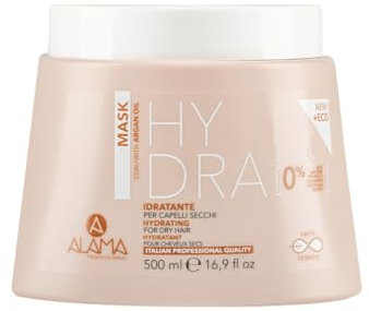 Alama Professional Hydra Maschera Idratante per Capelli Secchi, Giallo, 500 Millilitri