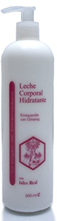 bote de 500 gr Leche corporal con Ginseng y Jalea Real. Hidratante para todo el cuerpo