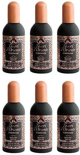 Tesori D'oriente Profumo Hammam (olio di argan e fiori d'arancio), 100 ml, 6 pezzi