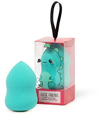 Legami - Make-Up-Schwamm für die Anwendung von Grundierung und Korrektoren, verteilt das Produkt ohne zu viel zu absorbieren, praktisch und gleichmäßig, weich im Griff, Durchmesser 4 cm, Thema Dino