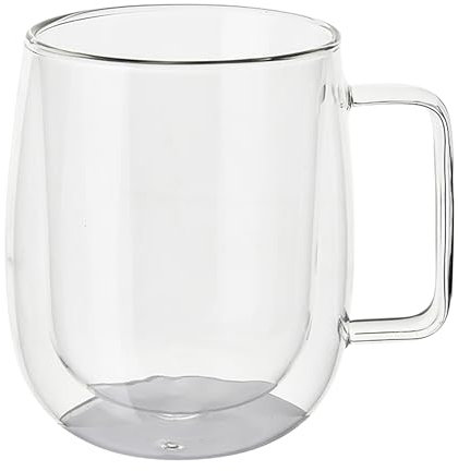 BERGNER COFFEE & TEA LOVERS - Vaso Doble Pared 440ML Borosilicato - Aislante Térmico para Bebidas Calientes y Frías - Diseño Moderno - No apto para Lavavajillas