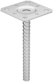 GRUNDLINE - Pfostenträger - Pfostenanker - Holzverbinder - Balkenschuh - Pfostenträger 130x130 - Pfostenträger zum einbetonieren - Stützenfuß für Zaunpfosten - Holzpfosten - Terrasse - Carport