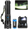 ZEUSFIRE LED Aufladbar 100.000 Lumen, Extrem Hell Taschenlampe Mit USB Aufladbar, 7 Lichtmodi Taktische Taschenlampen, IPX7 Wasserdicht Taschenlampe für Camping Wandern