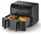 Rachs KOCHWERK Doppelkammer Heißluftfritteuse 7L | Digitaler Airfryer mit Touchscreen, 10 Programmen & 2x 3,5L Fächer | Frittieren von Speisen ohne Öl - fettarm | Smart-Cook Funktion | 2400W, Schwarz