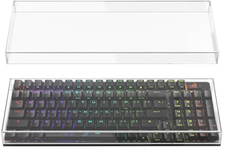 Geekria Staubschutz für Tastaturknöpfe, 90% - 96%, transparente Acryl-Tastaturabdeckung für 100 Tasten, mechanische kabellose Tastatur, kompatibel mit ASUS ROG Strix Scope II 96, Glorious GMMK 2 96,
